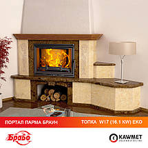 Портал для каміна (облицювання) кутовий Парма Браун з натурального мармуру Bidasar Brown, Giallo Atlantide, фото 6