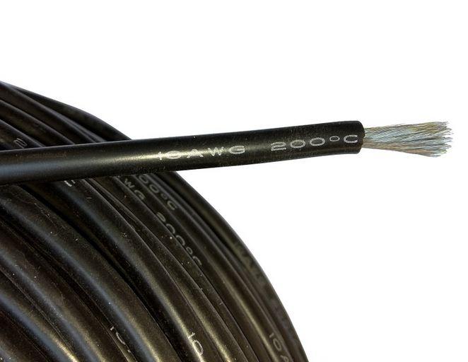 Дріт монтажний супер гнучкий 10AWG (1050/0,08) силіконовий чорний