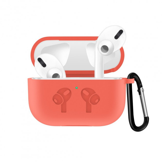 Чохол із карабіном для навушників Apple AirPods Pro Alitek Logo Rose red