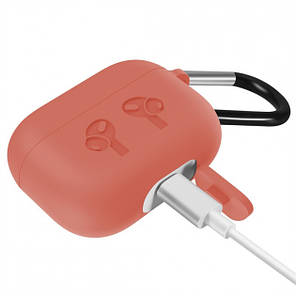 Чохол із карабіном для навушників Apple AirPods Pro Alitek Logo Rose red, фото 2