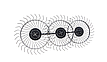 Граблі механічні "Сонечко" на 3 колеса для мототрактора (1.8 м.), фото 3