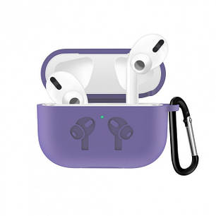 Чохол для навушників Apple AirPods Pro Alitek Logo Purple + карабін, фото 1