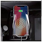 Автомобільний тримач для телефону c бездротовою зарядкою, фото 6