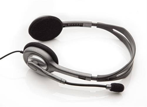 Навушники гарнітура накладні Logitech H110 Silver, фото 2