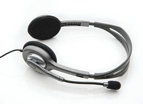 Навушники гарнітура накладні Logitech H111 Stereo Grey, фото 3