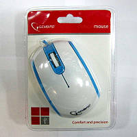 Комп'ютерна мишка Gembird MUS-105-B, біло-блакитна, USB