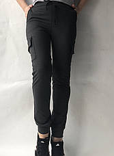 Спортивні штани з накладними кишенями N° 125 темно-сірий, фото 3