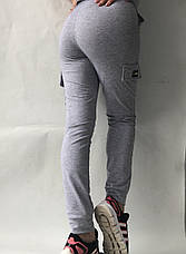 Спортивні штани з накладними кишенями N° 125 світло-сірий, фото 2
