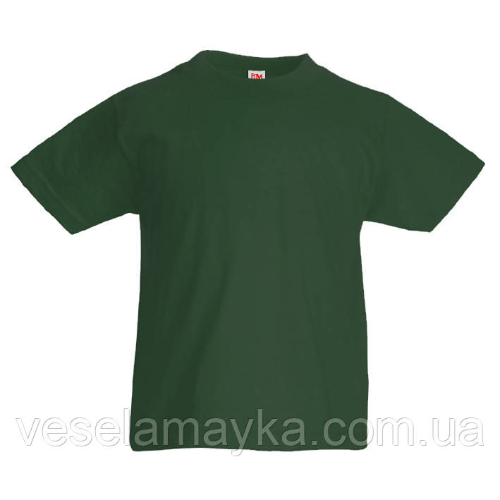 Темно-зелена дитяча футболка (Комфорт), фото 1