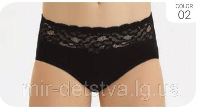 Трусики чорні для дівчаток "Гламур" з мереживом ТМ Baykar, Туреччина гуртом р.7 (170-176 см)