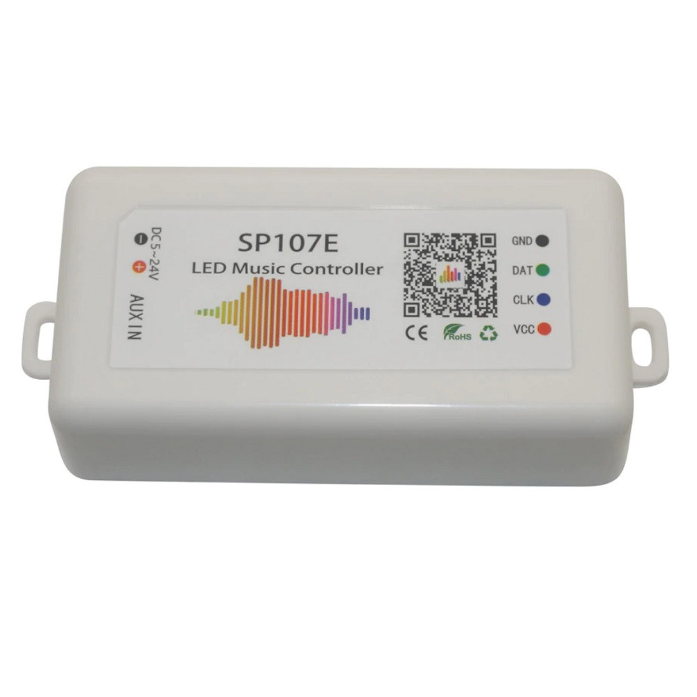 Музичний Bluetooth контролер для RGB стрічок модулів WS2812B, SP107E, фото 1