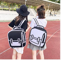 Шкільний 2Д 2D рюкзак, фото 4
