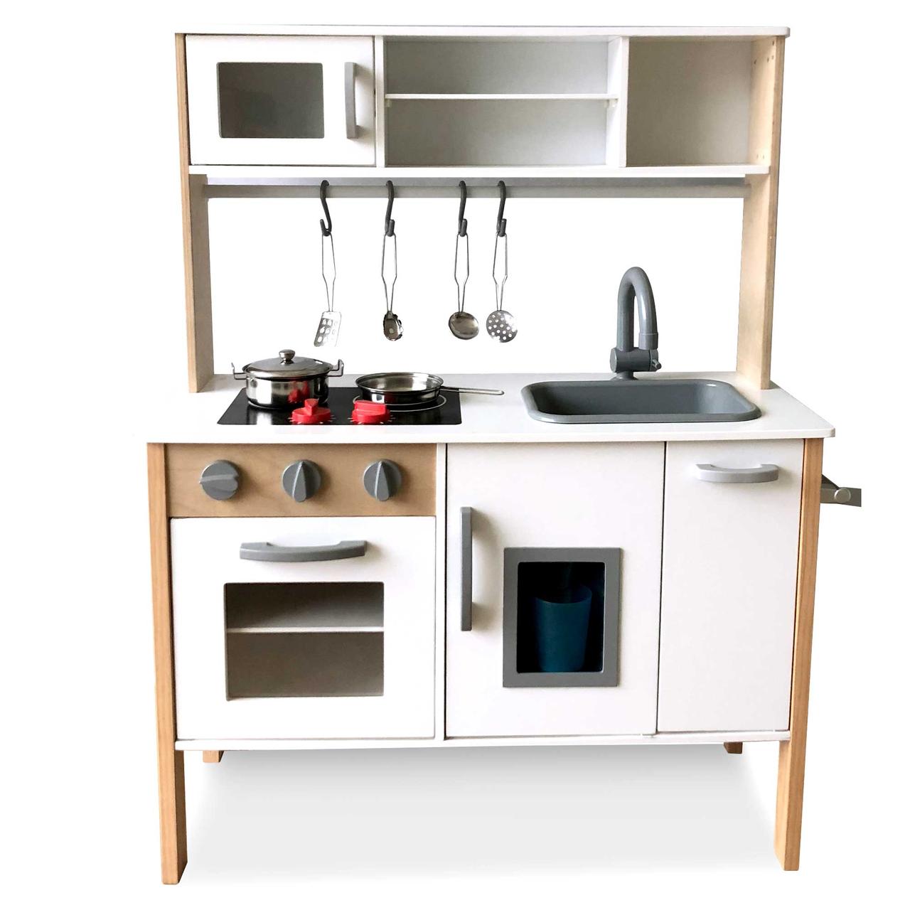 Дитяча дерев'яна кухня RicoKids RC-844 90 x 72 x 30 cm + аксесуари (9188), фото 1