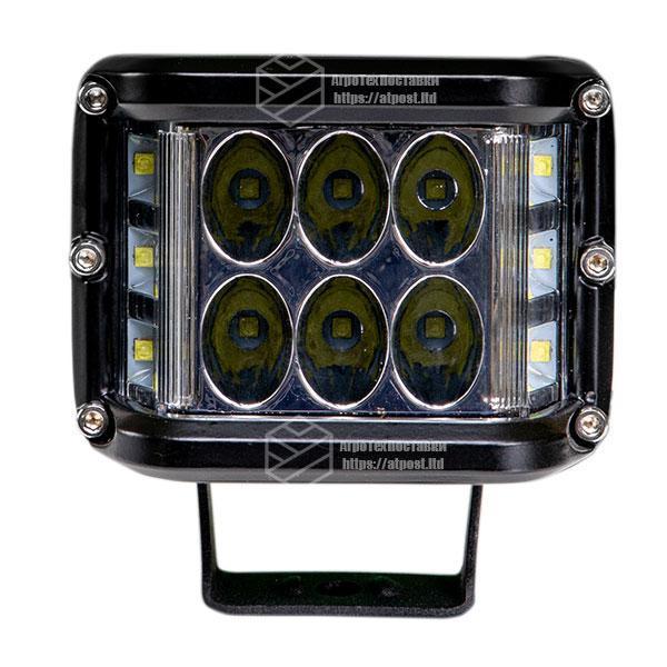 Фара LED прямоугольная 60W, 12 ламп, 10/30V 6000K длина: 98 мм, толщина: 80 мм - фото 1 - id-p1125913305