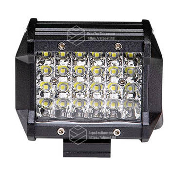 Фара LED прямокутна 72W, 24 ламп, 10/30V 6000K довжина: 98 мм, товщина: 65 мм 