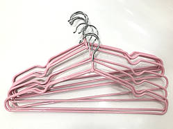 Вішалка з покриттям 10 шт розові