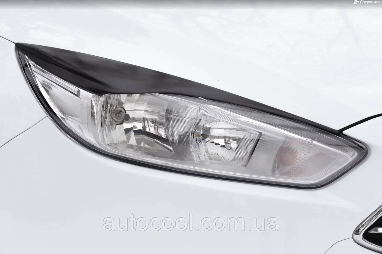 Накладки на передні фари (війки) Ford Focus III 2014- (рестайлинг), фото 1