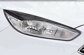 Накладки на передні фари (війки) Ford Focus III 2014- (рестайлинг)