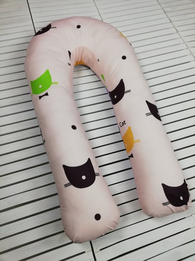 Подушка для вагітних, подушка обіймашка Підкова "Котики" hotdeal, фото 1