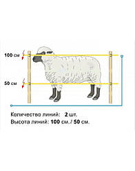 Комплект електропастуха для овець Corral, 2 лінії 1000 м (6.25 Га)