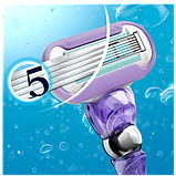 Подарунковий набір для жінок Gillette Venus Swirl з косметичкою (3 касети) 01246, фото 4