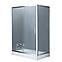 Душова кабіна 100х80х195 см Ko&Po 7007 прямокутна на низькому піддоні розсувні двері матове скло 5мм, фото 2