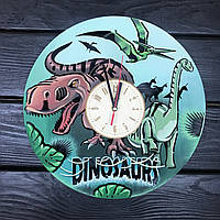 Красивые цветные детские часы из дерева «Эпоха динозавров»