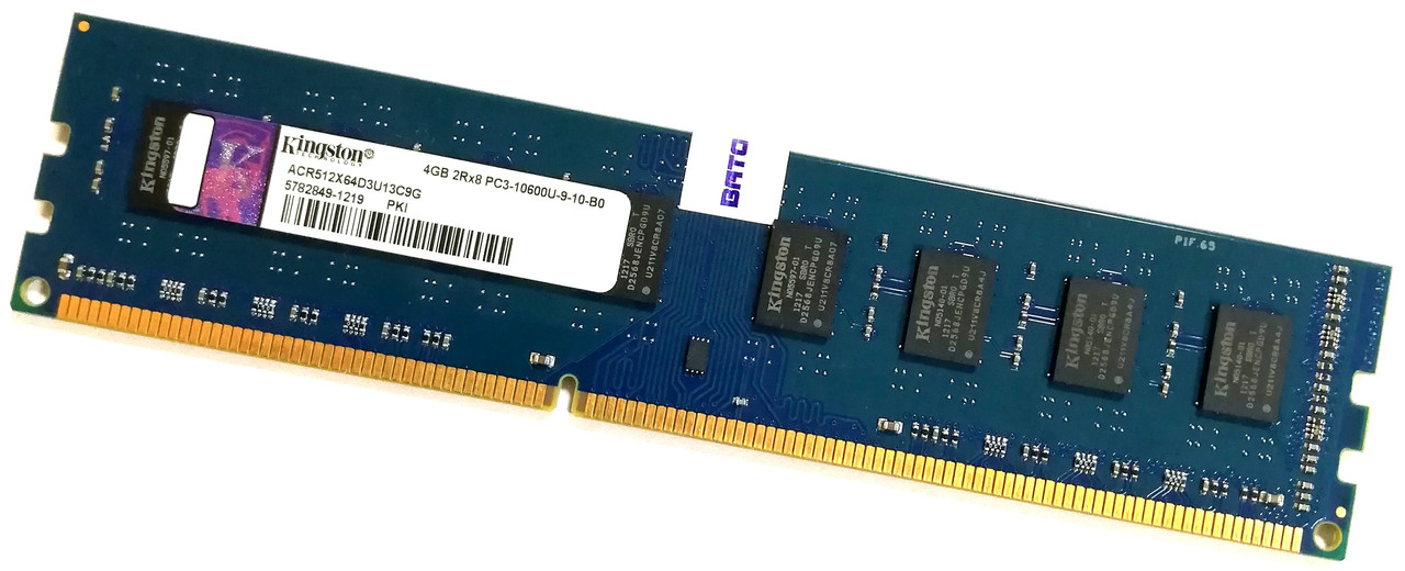 Оперативная память Kingston DDR3 4Gb 1333MHz PC3 10600U 2R8 CL9 (ACR512X64D3U13C9G) Б/У