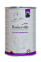Baskerville Super Premium консервированный корм для щенков телятина и ежевика, 400гр