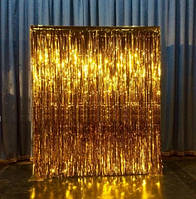 Шторка завіса з фольги для фотозон, ЗОЛОТО 1х2 метра