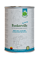 Baskerville Holistic консервированный корм для собак лосось и говядина с пастернаком, шпинатом и зеленью,400г