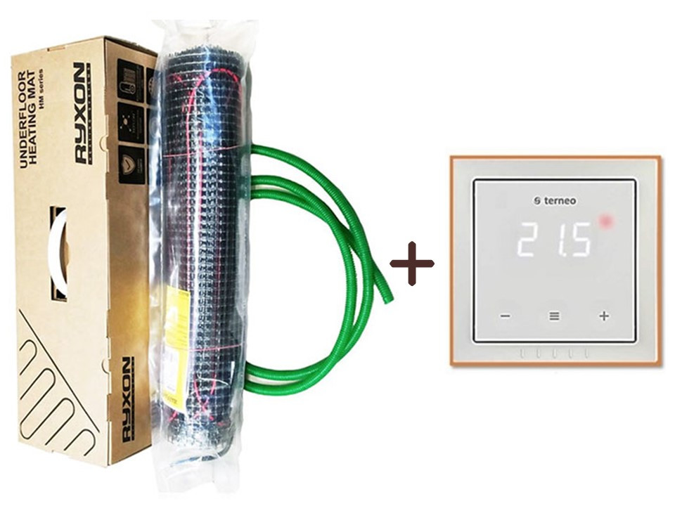 Двожильний нагрівальний мат Ryxon HM-200 (5 м кв) 1000вт Серія Terneo-S