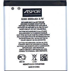 Акумулятор Aspor EB-BG530BBC 2600 mAh до Samsung G530, J250/J2 (2018), J320/J3 (2016), J500