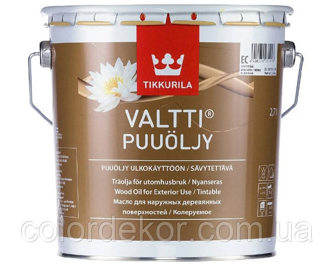 Атмосферостойкое масло для древесины Tikkurila Valti Oil 2,7 л - фото 1 - id-p1126068665