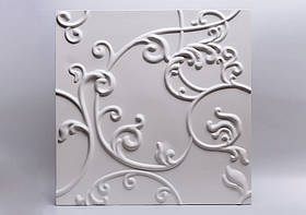 Гіпсові 3D-панель "Garden" Білий 500*500*250 мм