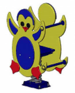 Качалка-балансир на пружині для дитячих майданчиків Пінгвін