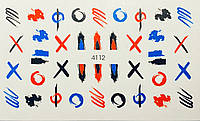 Наклейки для ногтей на водной основе слайдер-дизайн 4112