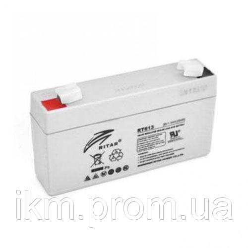Батарея для ДБЖ 6В 1.3А·год AGM Ritar RT613 6 V 1.3 Ah 97х24х58мм /