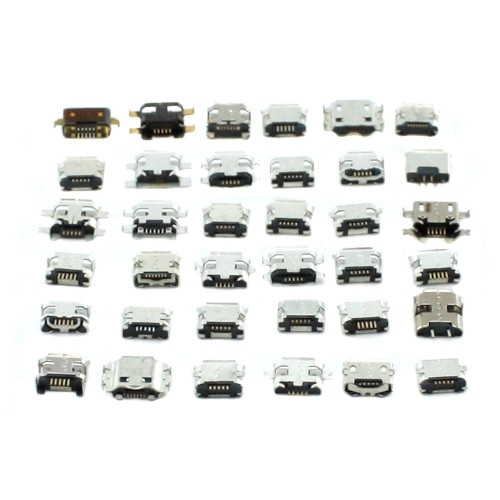 36x MicroUSB Роз'єм гніздо 5-ти контактна, набір