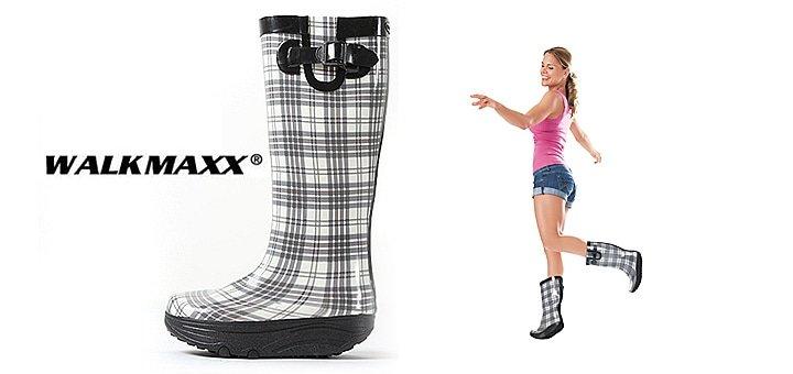 Жіночі гумові чоботи Німеччина Walk Maxx в клітку 39, Гума