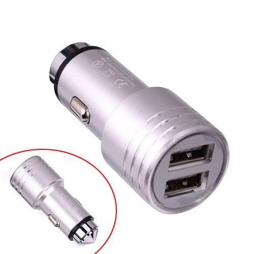 Автомобільний зарядний пристрій 2x USB 2.4а метал в прикурювач