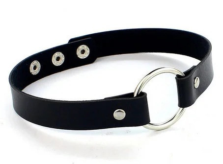 Чокер із кільцем чорний мода 2020, фото 1