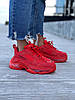 Жіночі Кросівки Balenciaga Triple S Clear Red Sole Червоні, фото 4