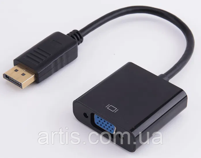 Перехідник DisplayPort -> VGA перетворювач DP ->VGA/Адаптер, кабель