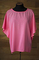 Женская розовая блуза с коротким рукавом и открытыми плечами quiz, размер s