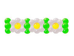 Гірлянда з повітряних куль, візерунок "квітковий"