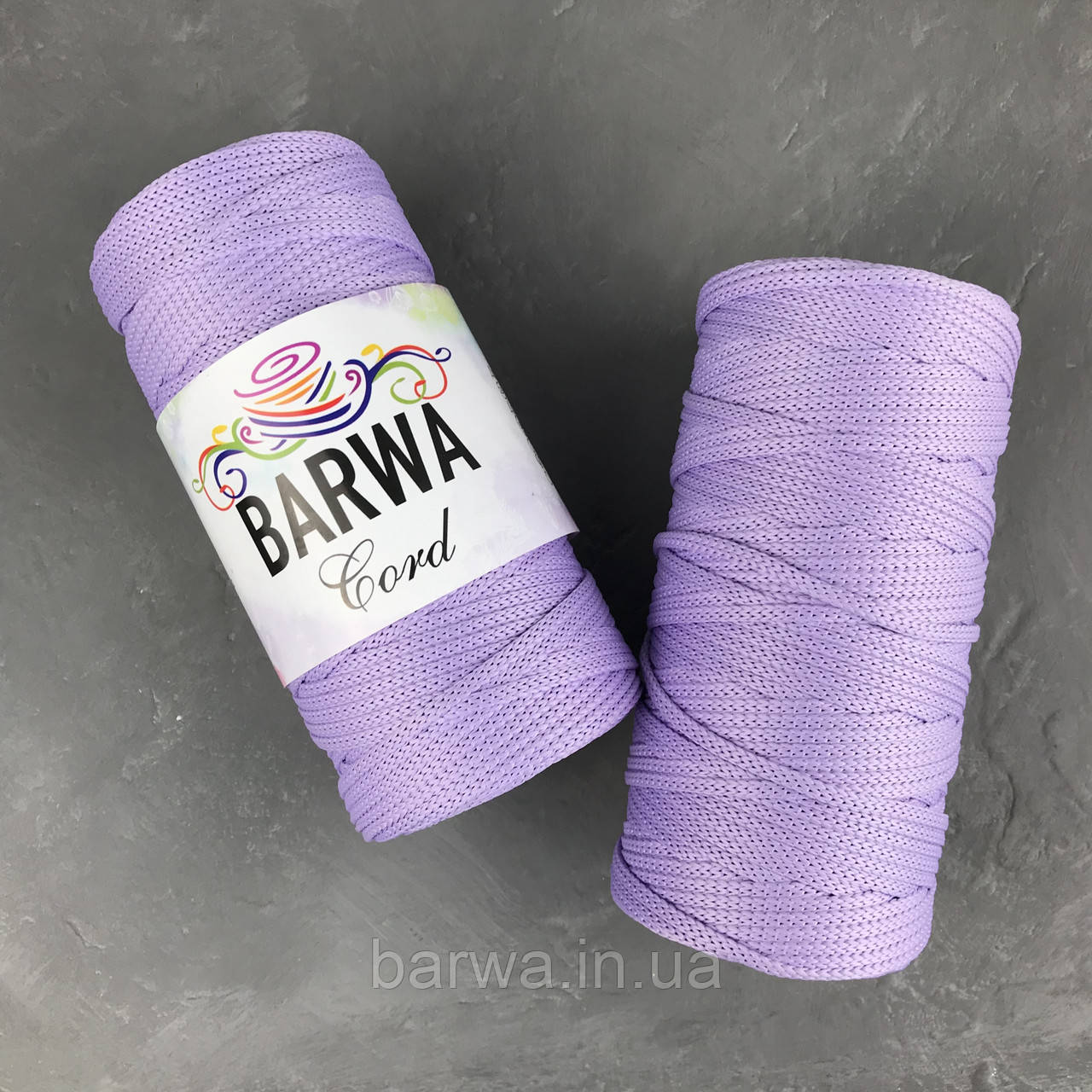 Шнур полиэфирный 5мм без сердечника . цвет Прованс