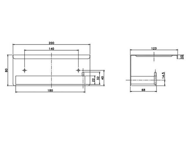 Черный бумагодержатель с полочкой ASIGNATURA Unique 85606802