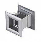 Решітка вентиляційна для дверей AWENTA TD14 сатин колір срібло