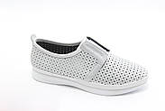 Мокасини жіночі Aras Shoes K6-14202-WHITE біла шкіра низький хід 37, фото 4